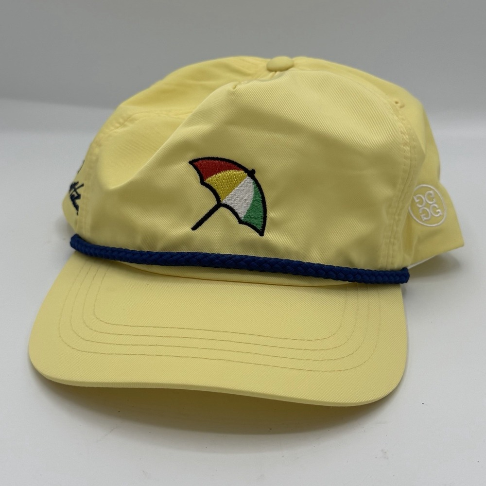 G/FORE Arnold Palmer Umbrella Yellow Golf Snapback Rope Adjustable Hat Cap